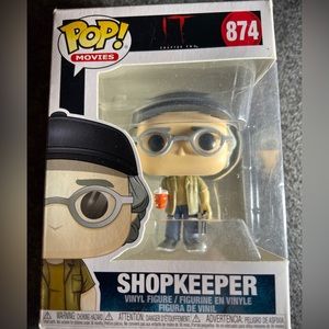 IT funko pop shopkeeper in box rare collectible 874 great stocking stuffer!